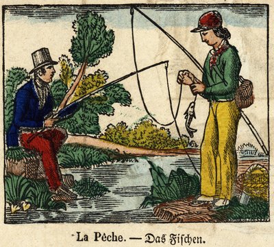 Fiske, bilden av ett spinalt 1800-tal. av French School