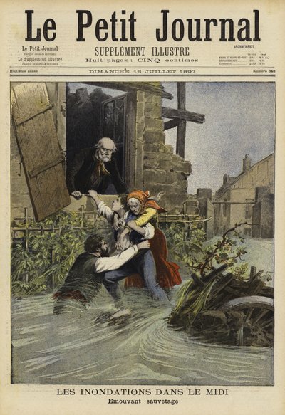 Översvämningar i Midi, Frankrike, 1897 av French School