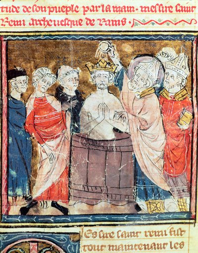 Fol.11r S:t Remigius, biskop av Reims av French School