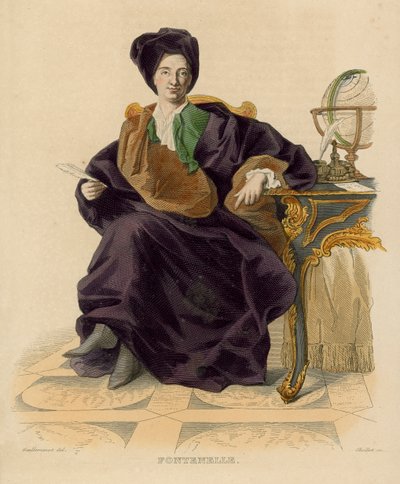 Fontenelle (färgad gravyr) av French School