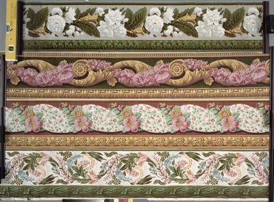 Four wallpaper border designs, ca. 1820-1835, av French School