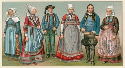 Frankrike kostym av French School