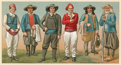 Frankrig kostumer av French School