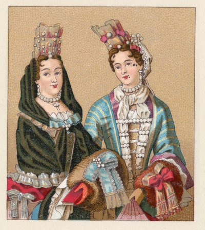 Falani XVIIth Cent Costumeswed av French School