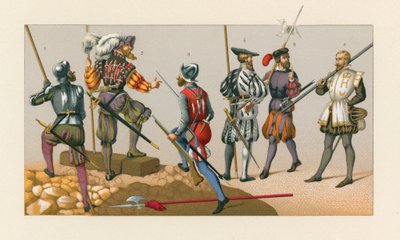 Frankrike XVIth Cent Dräkt av French School