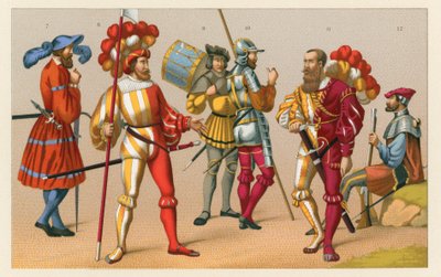 Frankrike XVIth Cent Dräkt av French School