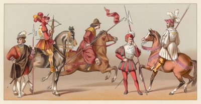 Frankrike XVIth Cent Dräkt av French School