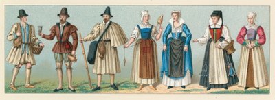Frankrike XVIth Cent Dräkt av French School
