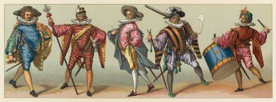 Frankrike XVIth Cent Dräkt av French School