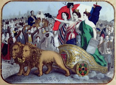 Frankrike utropar frihet, 1848 av French School