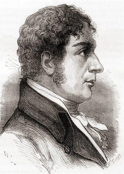 Francesco Zambeccari, ur "Les Merveilles de la Science", publicerad ca 1870 (litografi) av French School