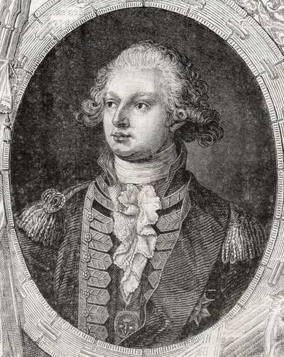 Frederick Augustus, hertig av York och Albany, från "Histoire de la Revolution Francaise" av Louis Blanc (1811-82) av French School