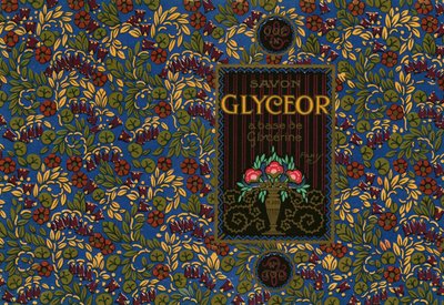 Fransk tvålproduktetikett i jugendstil, ca 1910 (färg litho) av French School