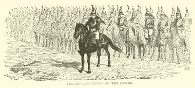 Franska Curassiers of the guard (gravyr) av French School
