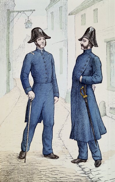 Franska poliser ca 1829-30 av French School