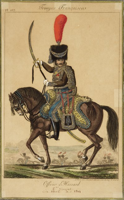 French Troops: An Officer of the Hussars, från 1806 till 1814, utgiven av Martinet Libraire, Paris av French School