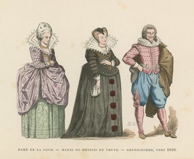 Fransk dräkt, tidigt 1600-tal av French School