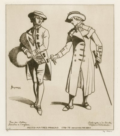 Franska dandies, 1778-79 av French School