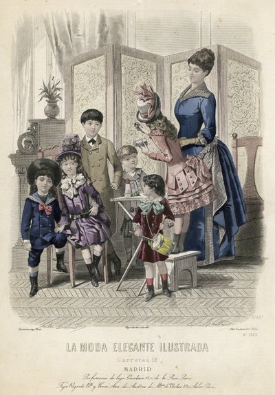 Fransk modetallrik, sent 1800-tal av French School
