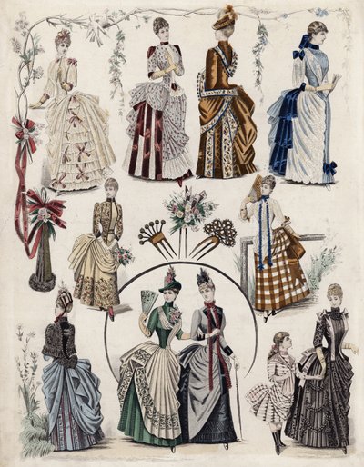 Fransk modetallrik, sent 1800-tal av French School