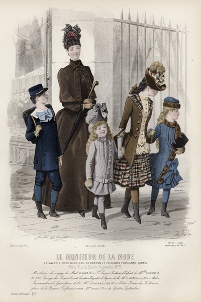 Fransk modetallrik, sent 1800-tal av French School