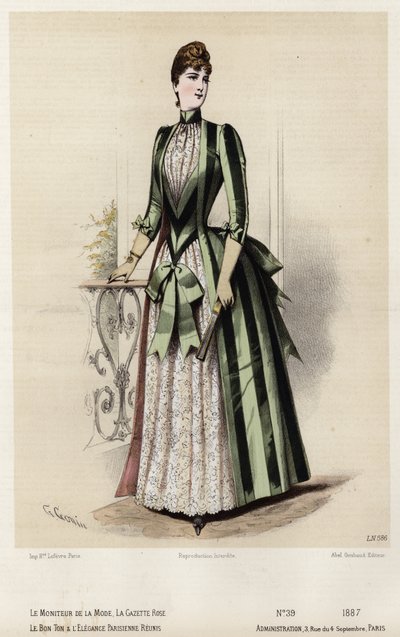 Fransk modetallrik, sent 1800-tal av French School