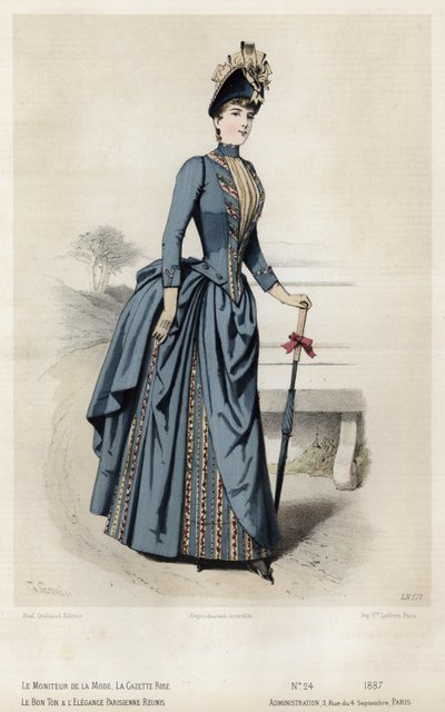 Fransk modetallrik, sent 1800-tal av French School