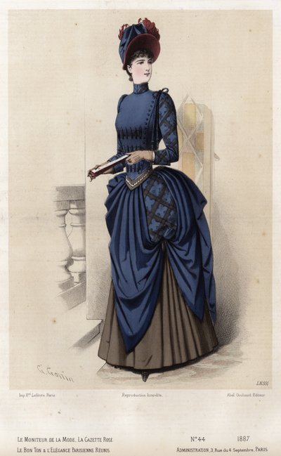 Fransk modetallrik, sent 1800-tal av French School