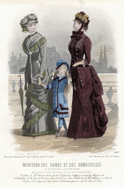 Fransk modetallrik, sent 1800-tal av French School