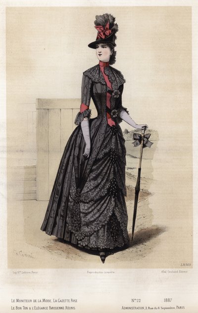 Fransk modetallrik, sent 1800-tal av French School