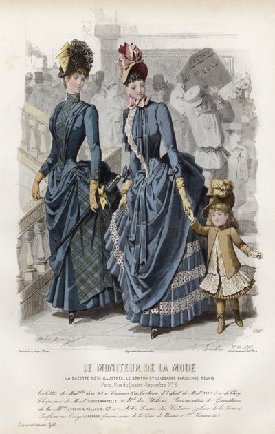 Fransk modetallrik, sent 1800-tal av French School