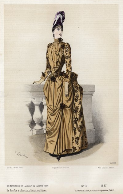 Fransk modetallrik, sent 1800-tal av French School
