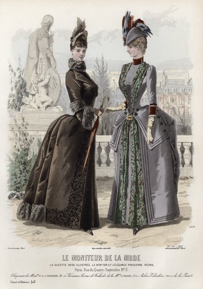 Fransk modetallrik, sent 1800-tal av French School