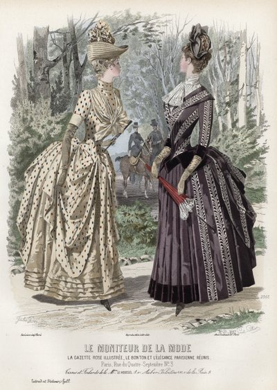 Fransk modetallrik, sent 1800-tal av French School