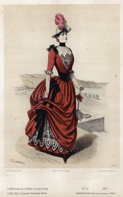 Fransk modetallrik, sent 1800-tal av French School
