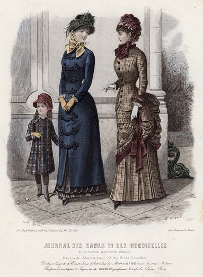 Fransk modetallrik, sent 1800-tal av French School