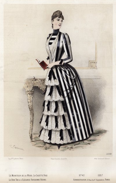 Fransk modetallrik, sent 1800-tal av French School