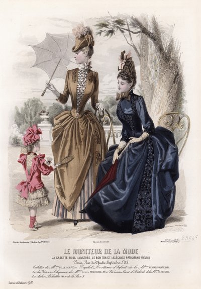 Fransk modetallrik, sent 1800-tal av French School