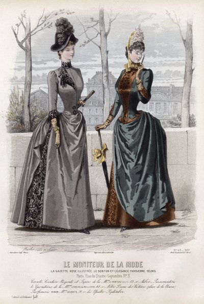 Fransk modetallrik, sent 1800-tal av French School