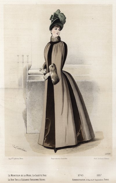 Fransk modetallrik, sent 1800-tal av French School