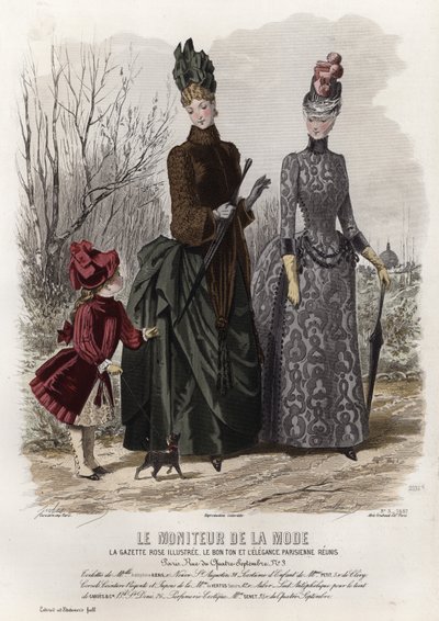 Fransk modetallrik, sent 1800-tal av French School