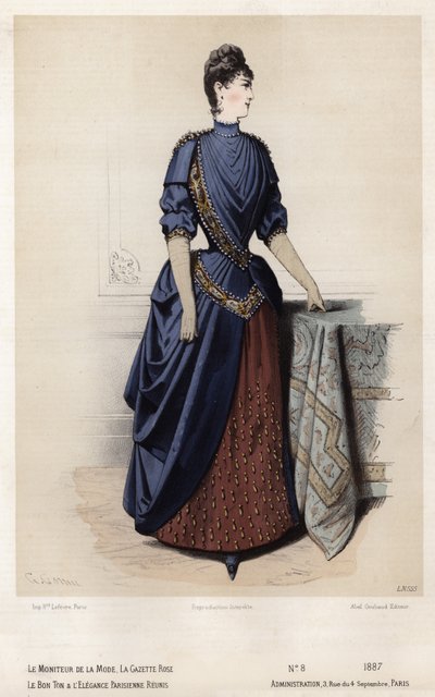 Fransk modetallrik, sent 1800-tal av French School