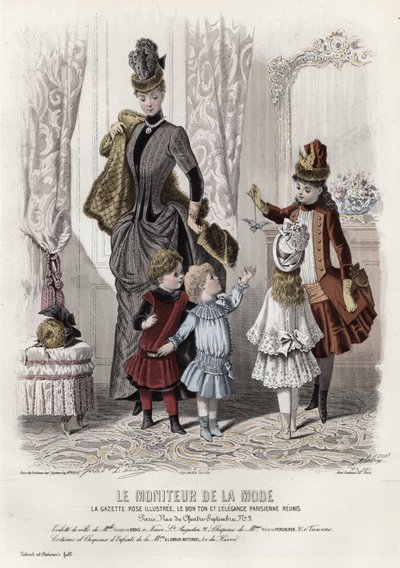 Fransk modetallrik, sent 1800-tal av French School