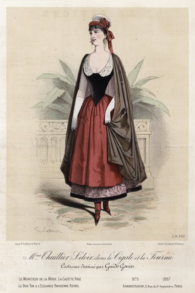 Fransk modetallrik, sent 1800-tal av French School