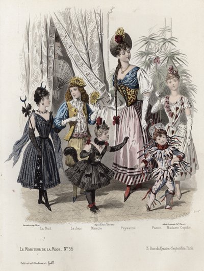 Fransk modetallrik, sent 1800-tal av French School