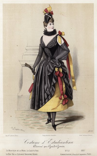 Fransk modetallrik, sent 1800-tal av French School
