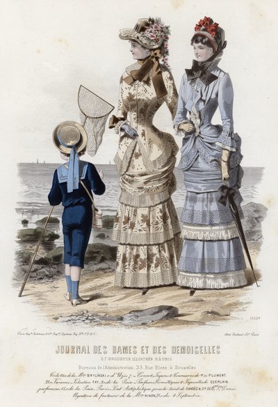 Fransk modetallrik, sent 1800-tal av French School