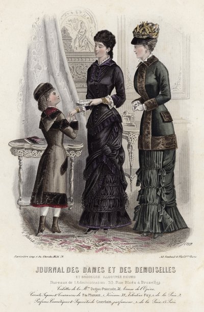 Fransk modetallrik, sent 1800-tal av French School