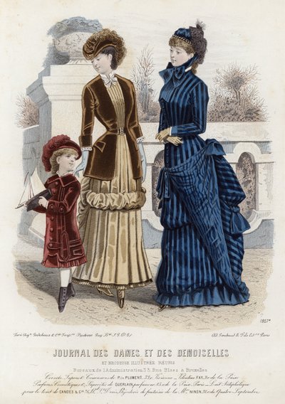 Fransk modetallrik, sent 1800-tal av French School