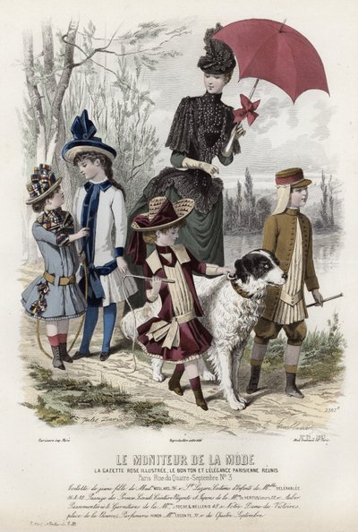 Fransk modetallrik, sent 1800-tal av French School